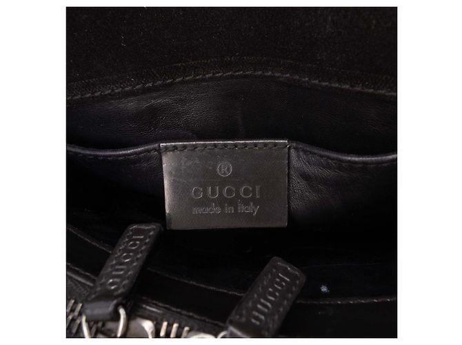 Borsa a tracolla Gucci in pelle verniciata viola Porpora - vista 5