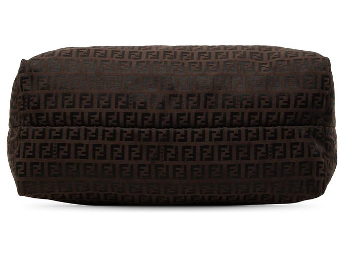 Fendi Brown Zucchino Canvas Tote Braun Dunkelbraun - Ansicht 3