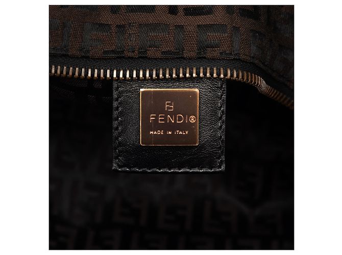 Fendi Brown Zucchino Canvas Tote Braun Dunkelbraun - Ansicht 5