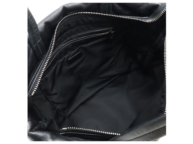 Borsa reversibile Prada in Tessuto e Nappa grigia Marrone - vista 3