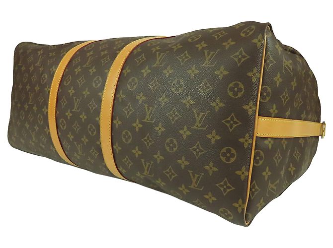 Louis Vuitton Brown Monogram Keepall Bandouliere 60 Marrone - vista 3