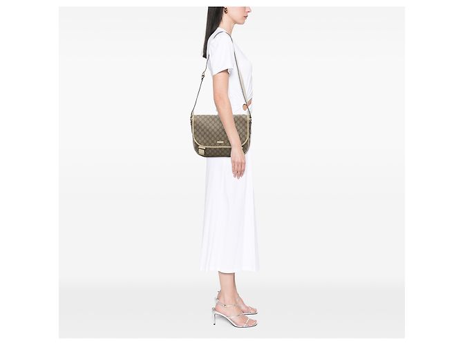 Borsa a tracolla Gucci Beige GG Supreme - vista 6