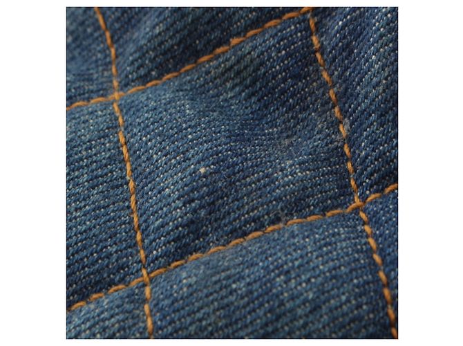 Chanel Blue CC Quilted Denim Bucket Bag mit Resinhandschlaufe Blau - Ansicht 14
