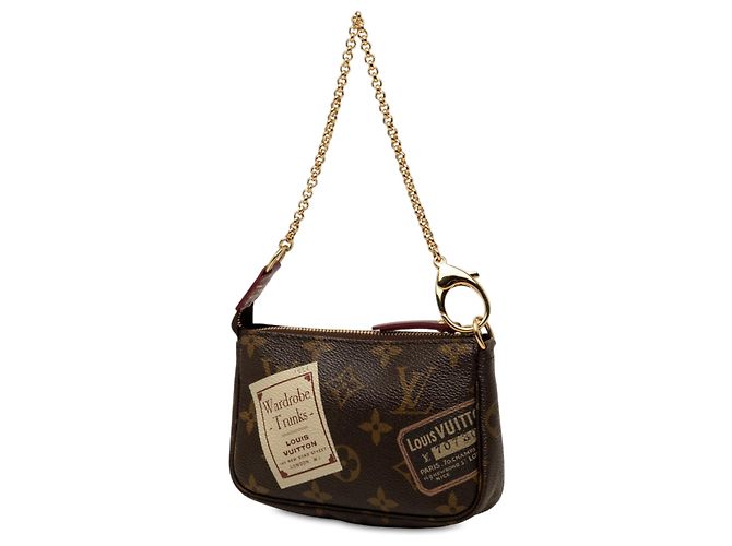 Louis Vuitton Brown Monogram Trunks and Bags Mini Pochette Accessoires Marrone - vista 2