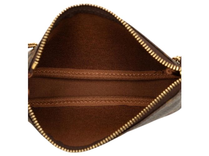 Louis Vuitton Brown Monogram Trunks and Bags Mini Pochette Accessoires Marrone - vista 4