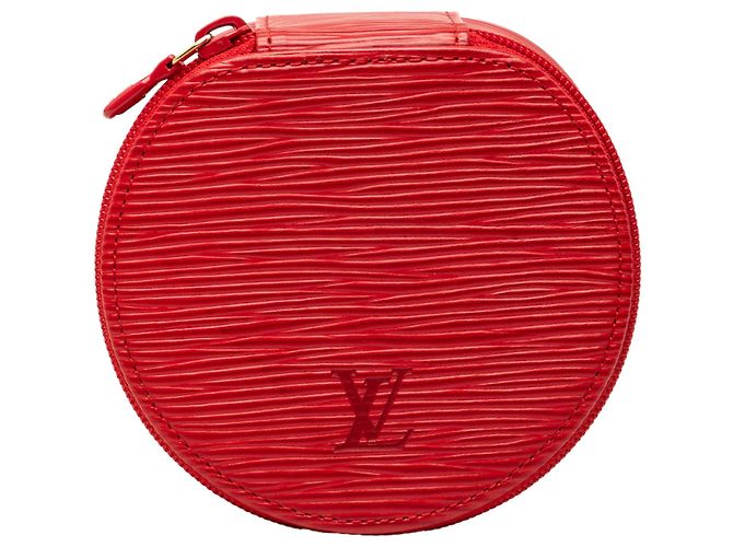 Louis Vuitton Red Epi Ecrin Bijoux Travel Jewelry Case 10 Rosso - vista 6