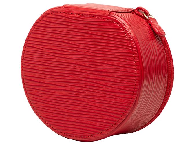 Louis Vuitton Red Epi Ecrin Bijoux Travel Jewelry Case 10 Rosso - vista 7