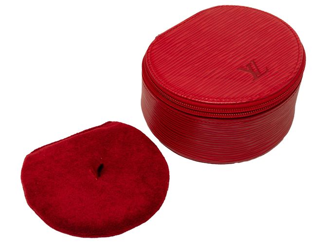 Louis Vuitton Red Epi Ecrin Bijoux Travel Jewelry Case 10 Rosso - vista 9