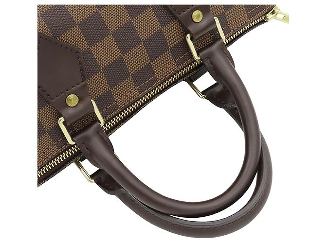 Louis Vuitton Brown Damier Ebene Speedy 25 Marrone - vista 13