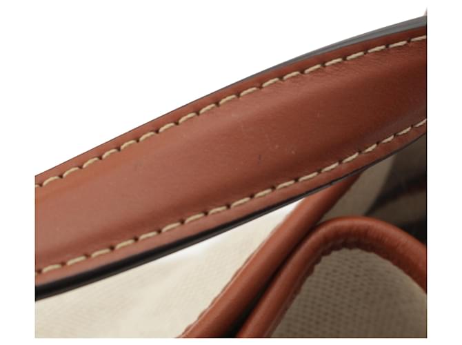 Céline Celine Brown Medium Canvas Bucket 16 Marrone Beige - vista 15