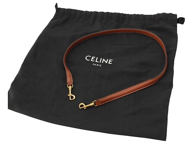 Céline Celine Brown Medium Canvas Bucket 16 Marrone Beige - vista 16