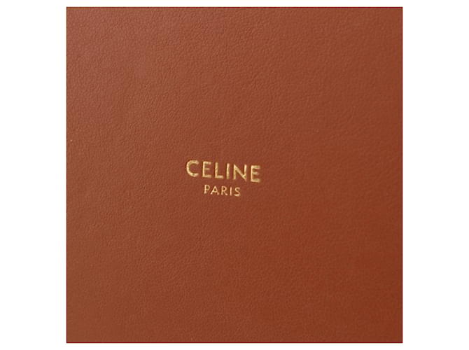 Céline Celine Brown Medium Canvas Bucket 16 Marrone Beige - vista 5