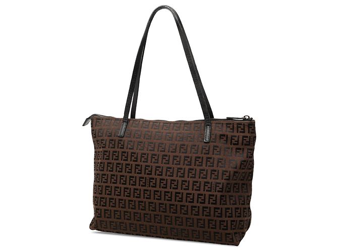 Bolso Tote Fendi Small Zucchino Canvas Marrón Castaño Marrón oscuro - vista 2