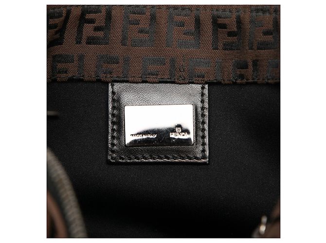 Bolso Tote Fendi Small Zucchino Canvas Marrón Castaño Marrón oscuro - vista 5