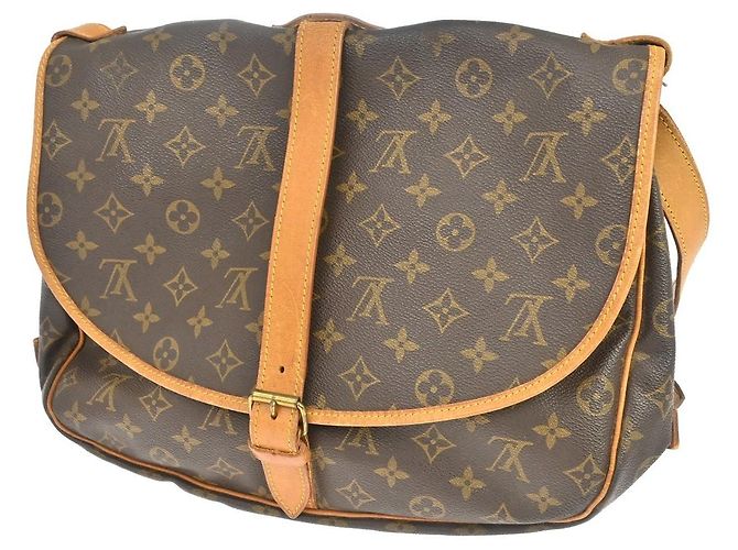 Louis Vuitton Saumur Monogram 35 Marrone - vista 2