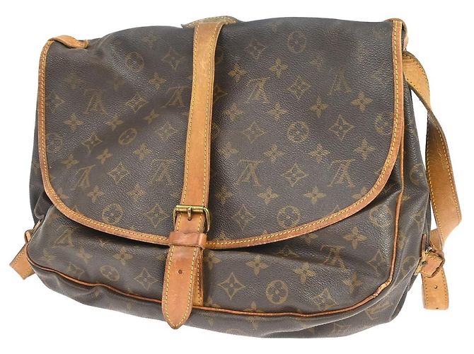 Louis Vuitton Saumur Monogram 35 Marrone - vista 2