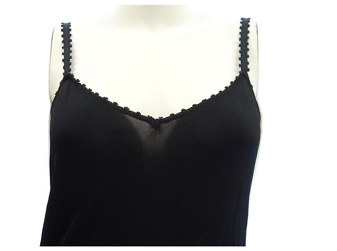 Chanel Slip-Kleid aus schwarzer Viskose - Ansicht 2