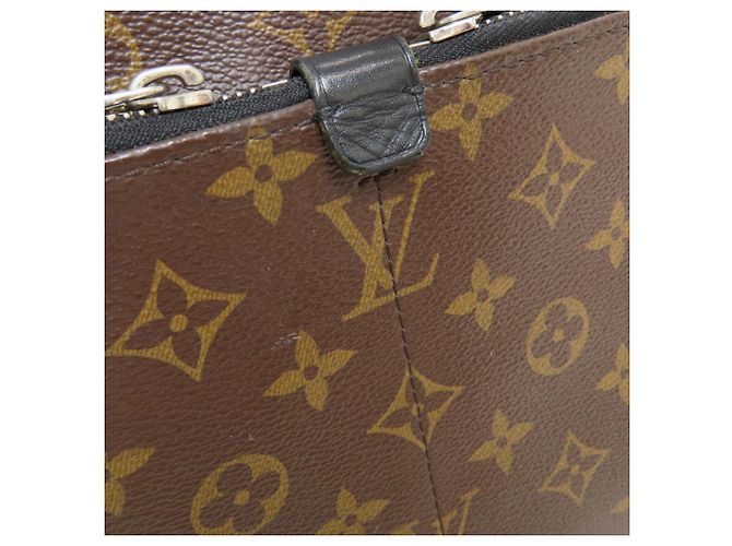 Borsa Business Louis Vuitton Monogram Macassar Marrone Nero - vista 12