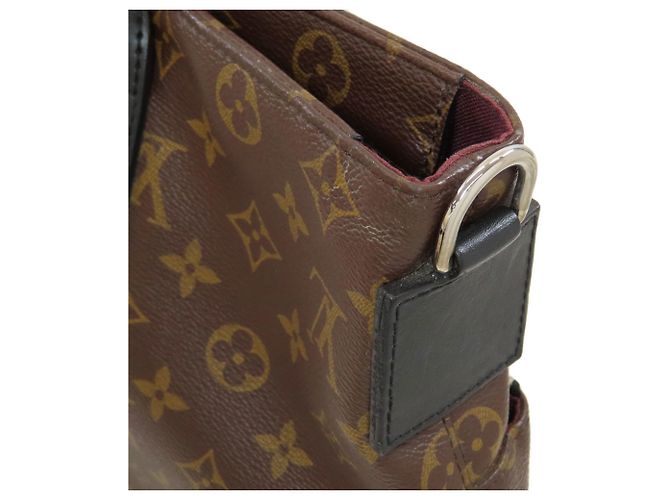 Borsa Business Louis Vuitton Monogram Macassar Marrone Nero - vista 15