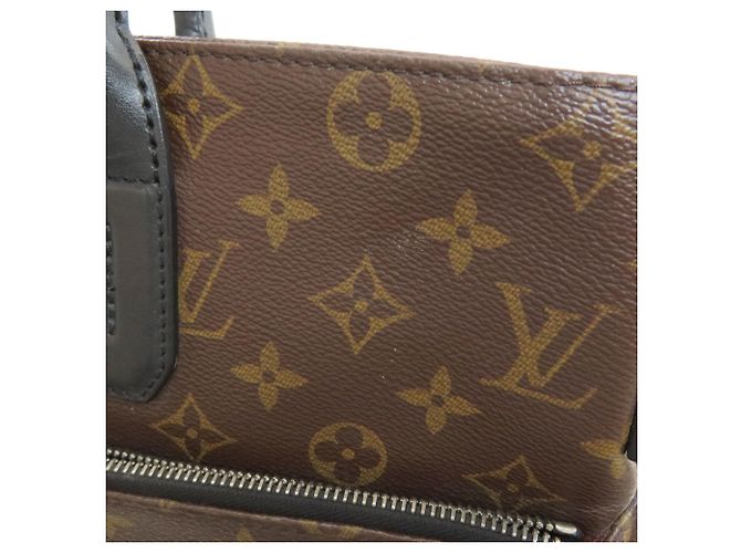 Borsa Business Louis Vuitton Monogram Macassar Marrone Nero - vista 18