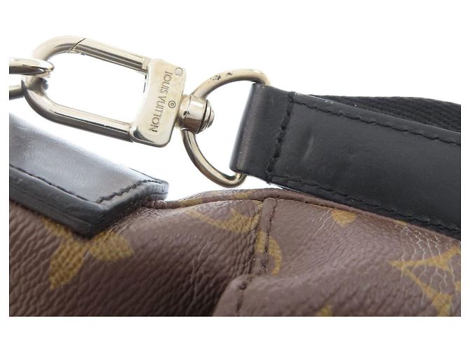 Borsa Business Louis Vuitton Monogram Macassar Marrone Nero - vista 20