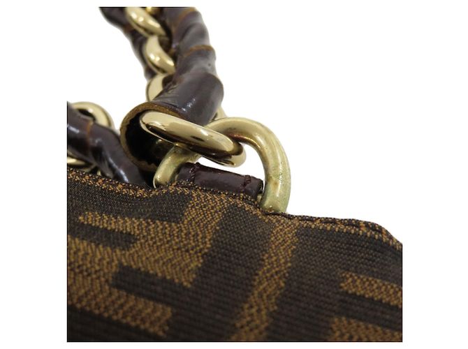 Borsa Fendi Zucca Canvas Marrone - vista 10