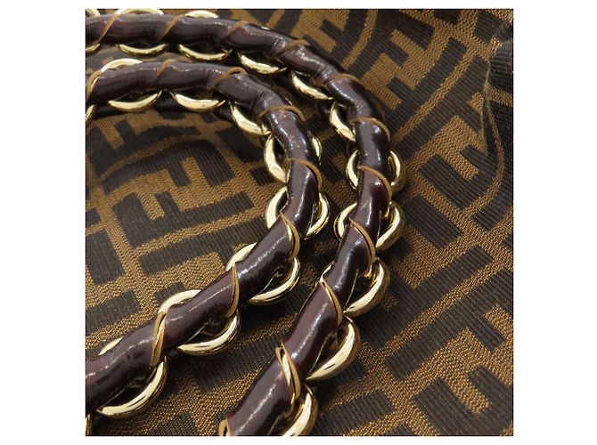 Borsa Fendi Zucca Canvas Marrone - vista 11