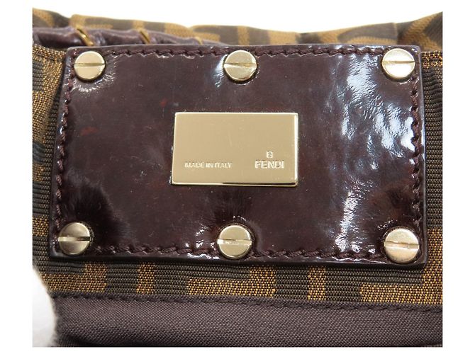 Borsa Fendi Zucca Canvas Marrone - vista 6