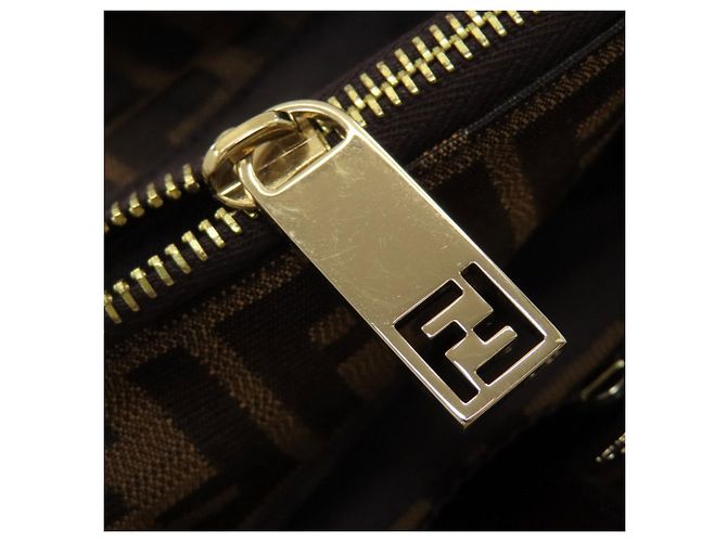 Borsa Fendi Zucca Canvas Marrone - vista 8