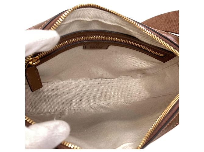 Borsa a tracolla Gucci Interlocking G Logo GG Supreme Marrone - vista 5