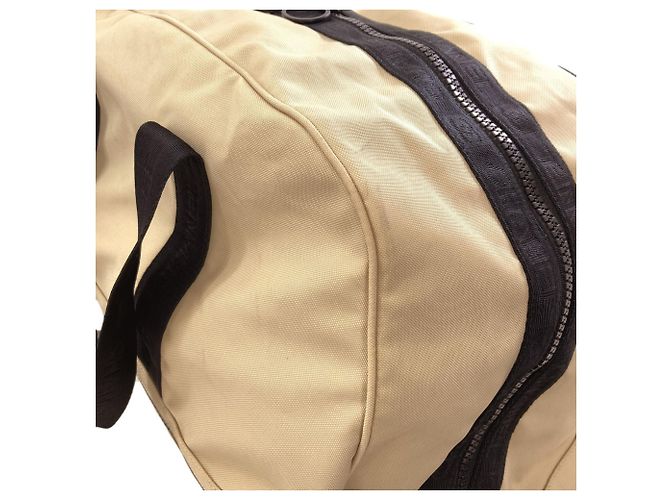 Borsa Boston Chanel Sport Line Nero Beige - vista 10