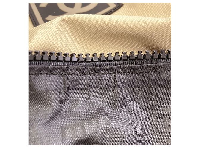 Borsa Boston Chanel Sport Line Nero Beige - vista 8