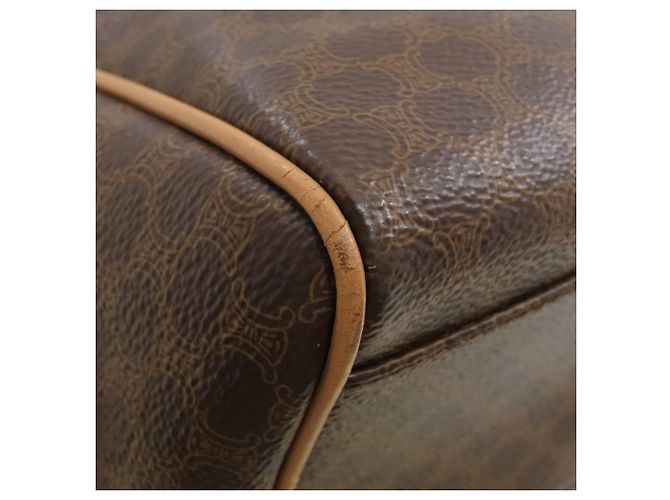 Céline Borsa Celine con motivo Macadam Marrone - vista 18
