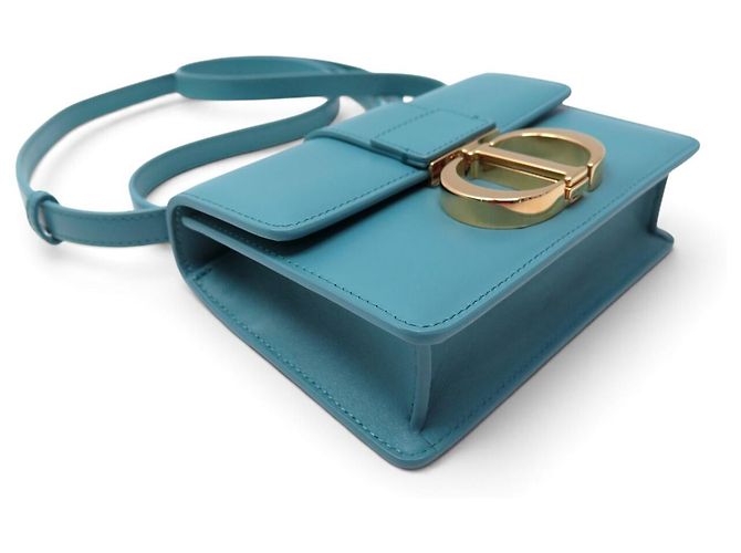 NUOVA BORSA A MANO DIOR MICRO 30 MONTAIGNE IN PELLE BOX CON TRACOLLA Turchese - vista 3