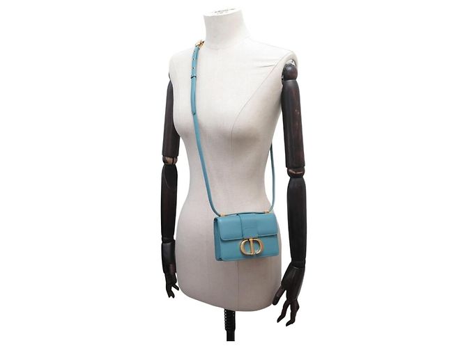 NUOVA BORSA A MANO DIOR MICRO 30 MONTAIGNE IN PELLE BOX CON TRACOLLA Turchese - vista 5