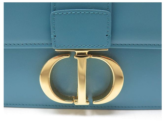 NUOVA BORSA A MANO DIOR MICRO 30 MONTAIGNE IN PELLE BOX CON TRACOLLA Turchese - vista 6