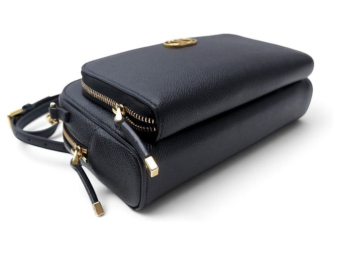 NUOVA BORSA CHRISTIAN DIOR CARO DOUBLE S7431UBAE CON TRACOLLA Nero - vista 3