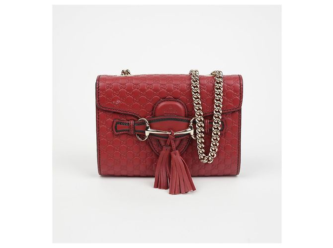 Gucci Borsa a tracolla Emily Mini Shoulder Rosso - vista 2