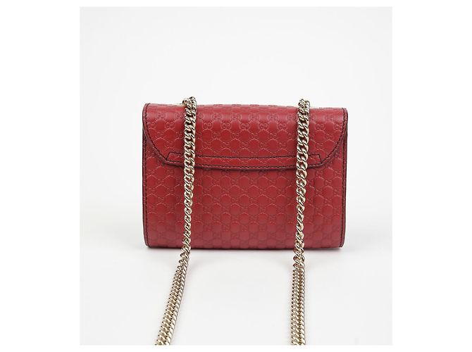 Gucci Borsa a tracolla Emily Mini Shoulder Rosso - vista 4