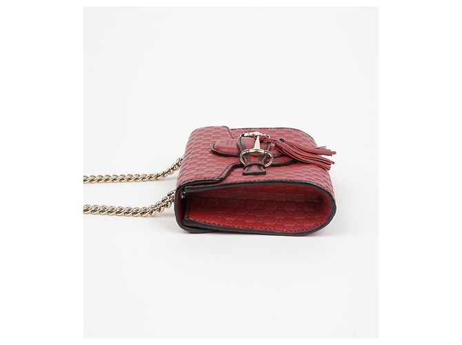 Gucci Borsa a tracolla Emily Mini Shoulder Rosso - vista 5
