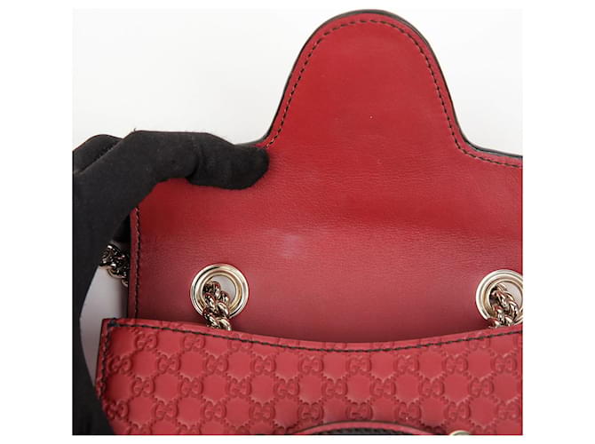 Gucci Borsa a tracolla Emily Mini Shoulder Rosso - vista 8