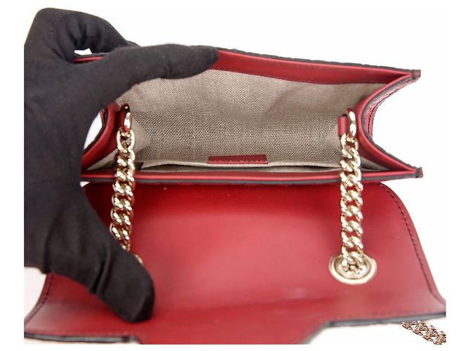 Gucci Borsa a tracolla Emily Mini Shoulder Rosso - vista 9