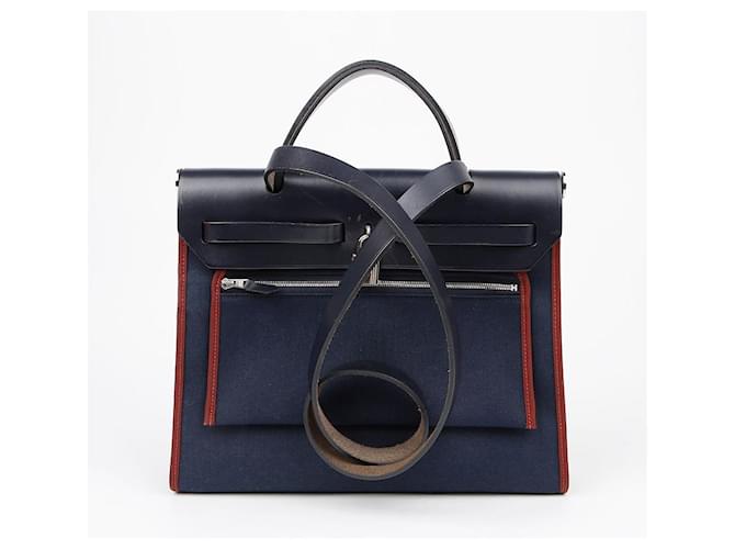 Hermès Borsa Tote Shoulder Bag Blu - vista 4