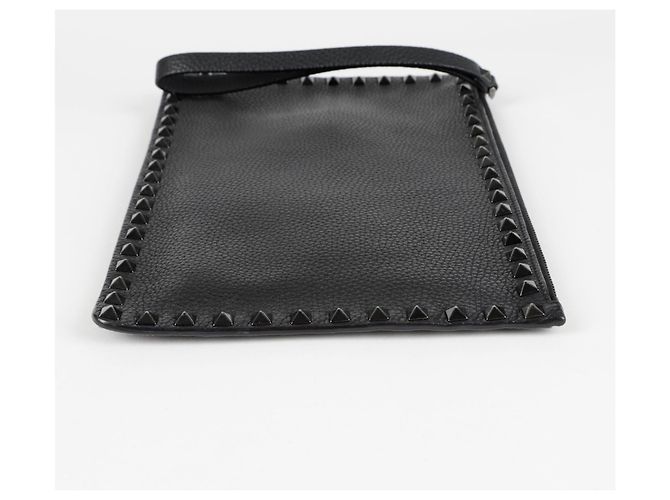 Valentino Garavani Clutch Rockstud Strap Nero - vista 6