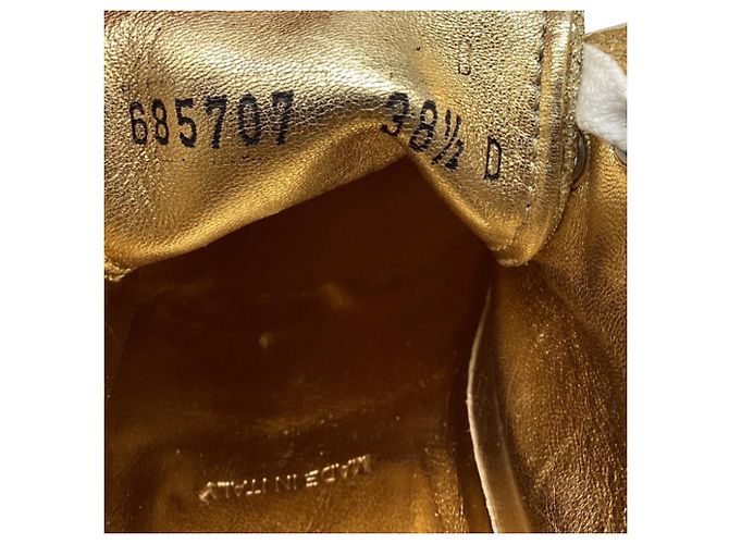 Alexander McQueen Tread Slick Glitter Sneaker aus gold metallic Canvas Golden Metallisch - Ansicht 7