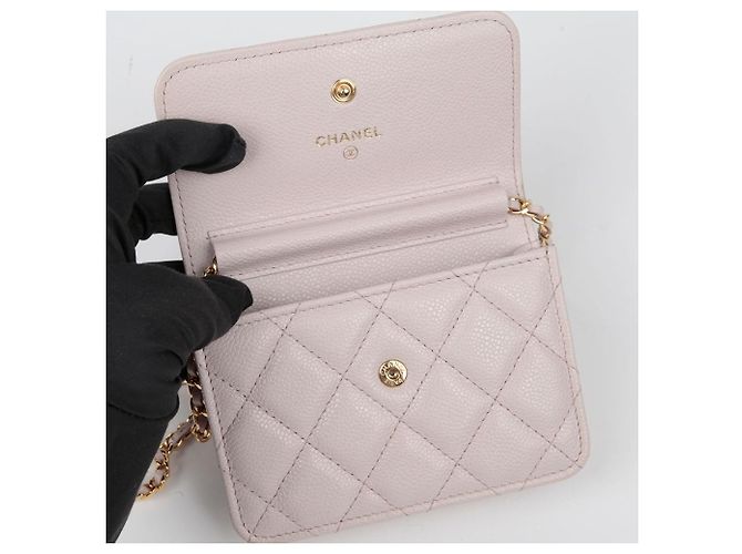 Chanel Bolso bandolera Miss Coco Mini Chain de piel Caviar Púrpura - vista 10