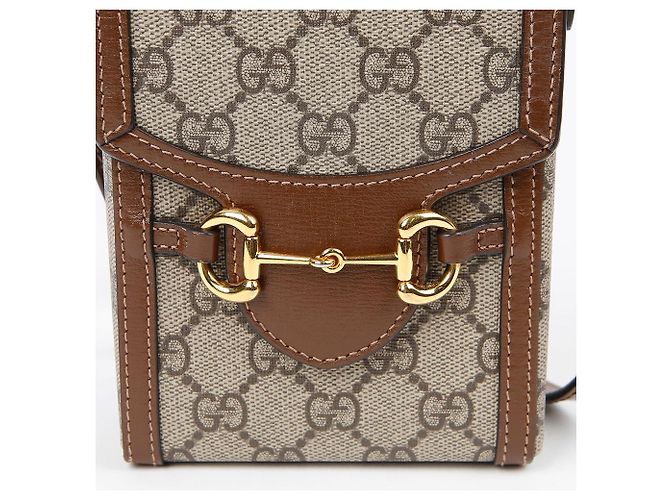 Gucci Borsa a tracolla mini Horsebit Marrone - vista 2