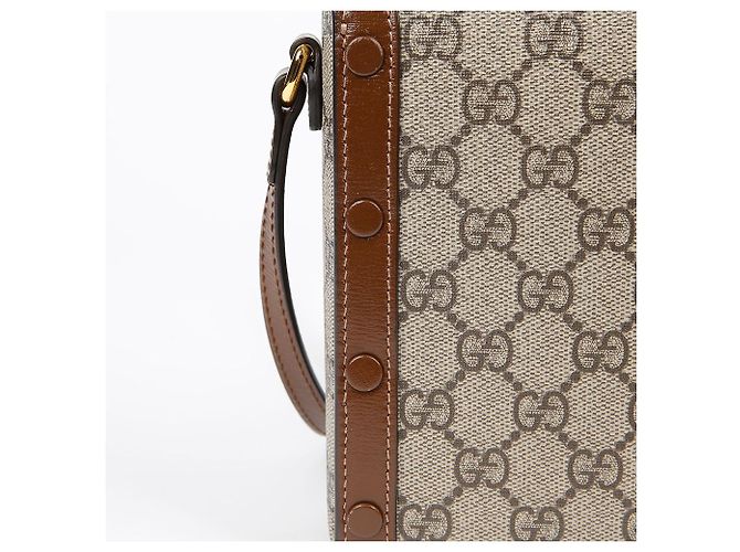 Gucci Borsa a tracolla mini Horsebit Marrone - vista 4