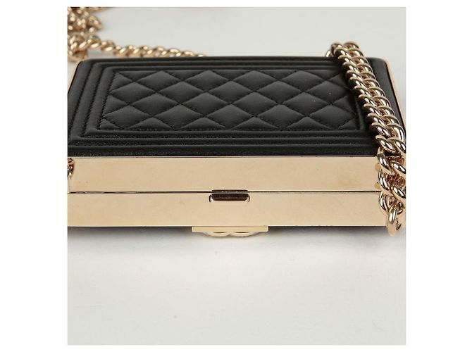 Chanel Borsa a tracolla Boy Minodier Nero - vista 7