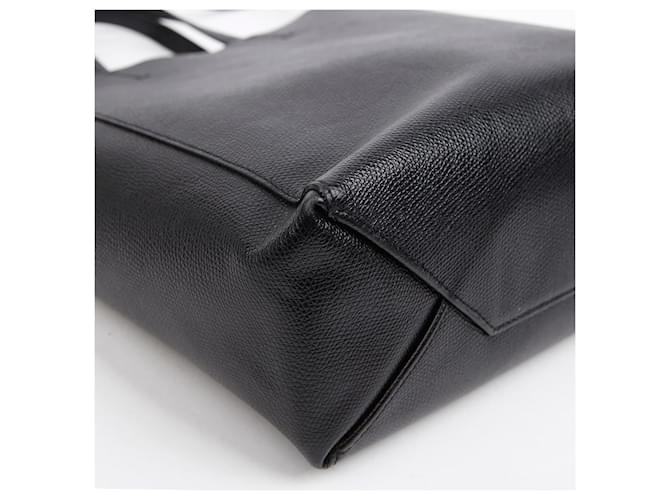 Céline Piccolo Cabas Verticale in Pelle e Borsa a Tracolla Nera Nero - vista 10